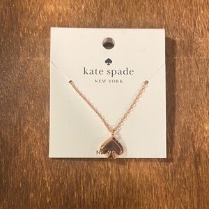 Kate Spade Rose Gold Spade Pendant Necklace